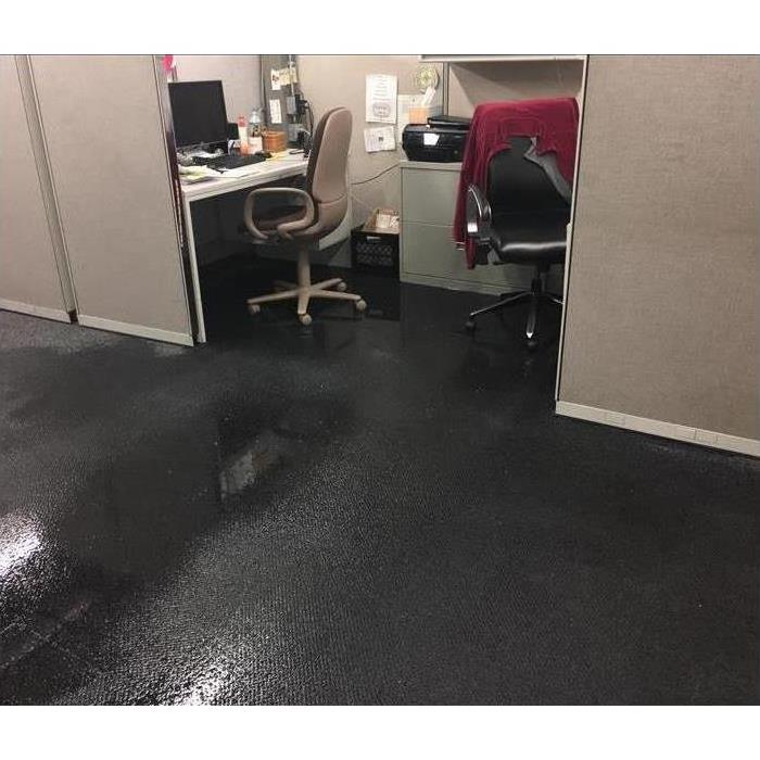 Office was flooded caused by storm